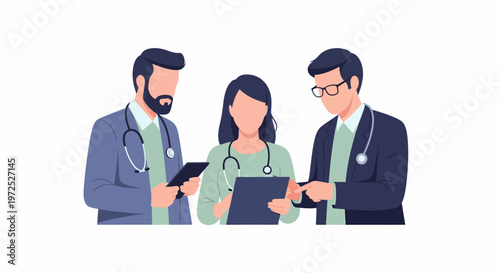 Medical Team Collaboration Doctors Nurses Healthcare Professionals.