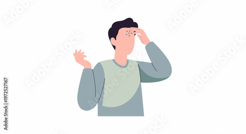 Man Experiencing Eye Strain and Discomfort.