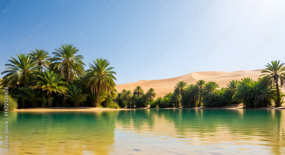 Fototapeta premium tropical beach with palm trees