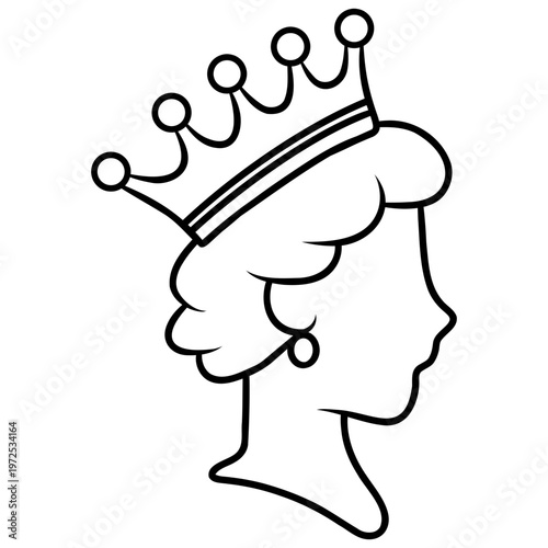 head of a queen with crown