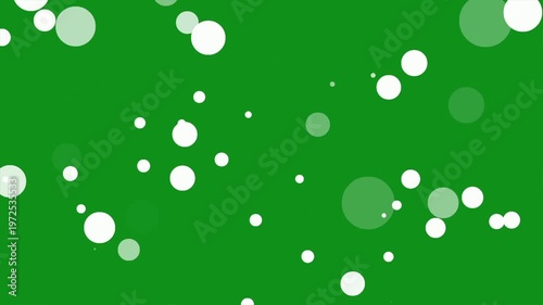 Rising white particles motion graphics with green screen background