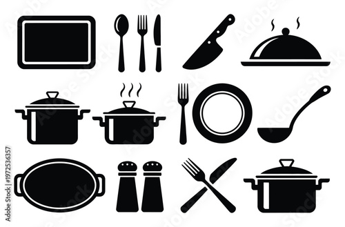 Collection of Kitchen Utensils and Cookware
