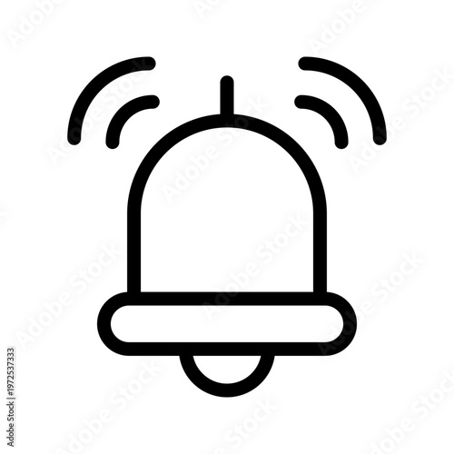 Active notification bell icon modern alert system, message updates and user engagement reminder visual