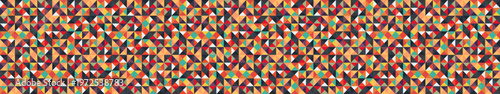 Geometric background with colorful triangles and polygon shapes. Abstract triangle pattern backdrop in warm autumn colors, vector illustration