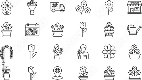 Assortment of star shapes in black and white for decoration and design elements.