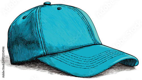 Stylish Cartoon Cap Isolated on White Background Vector Illustration