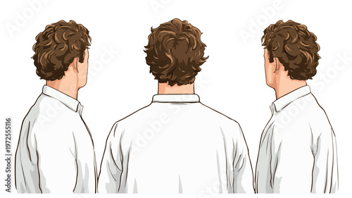 Professional Vector Man Cartoon Backside Icon for Creative Projects