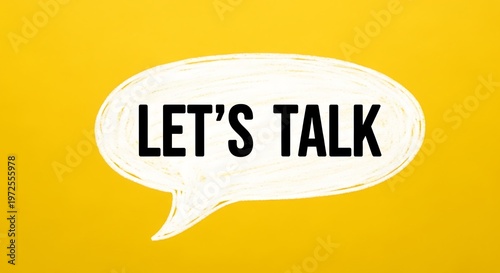 A white speech bubble with 