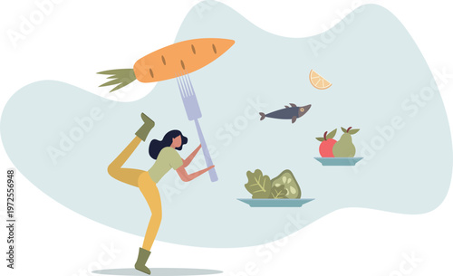 Conscious Eating and Balanced Nutrition Concept