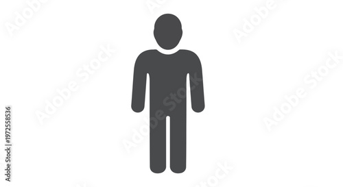 Vector illustration of simple male human figure icon vector illustration
