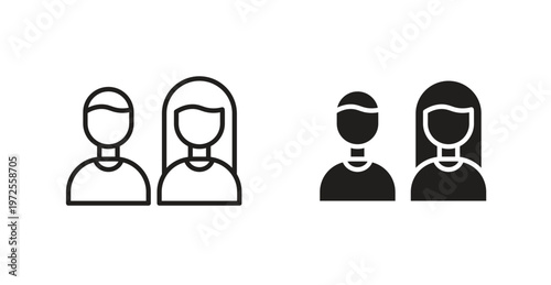 Couple icon for web design. icon symbol vector