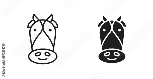 Cow icon for web design. icon symbol vector