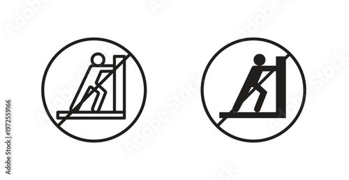 Do not push sign for web design. icon symbol vector