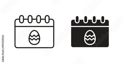 Easter calendar icon for web design. icon symbol vector