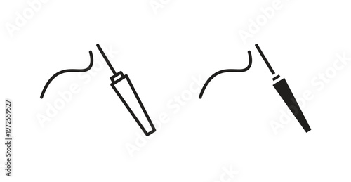 Eyeliner brush icon for web design. icon symbol vector