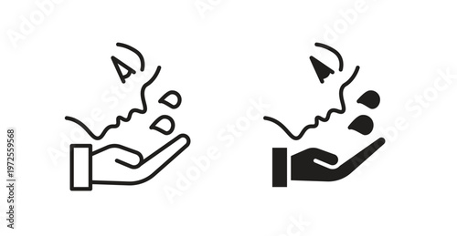 Face washing icon for web design. icon symbol vector