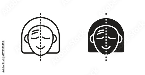 Facelifting procedure icon for web design. icon symbol vector