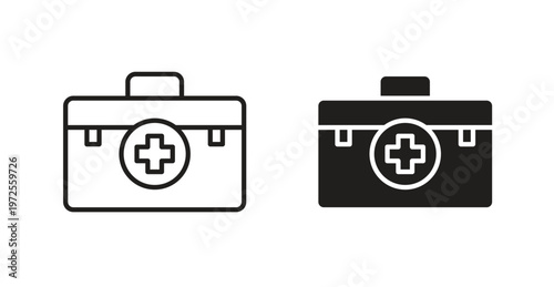 First aid box icon for web design. icon symbol vector