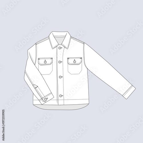 Boys Long Sleeve Button Down Shirt with Pocket Casual Kids Apparel Design