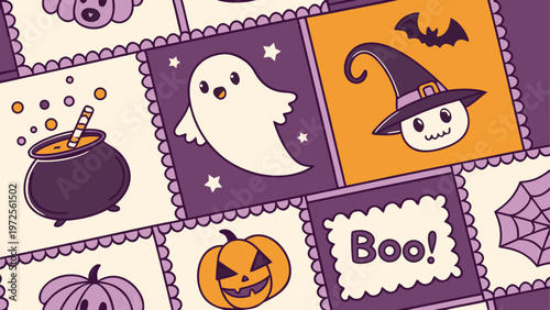 Halloween themed cupcake toppers with spooky faces and ghost