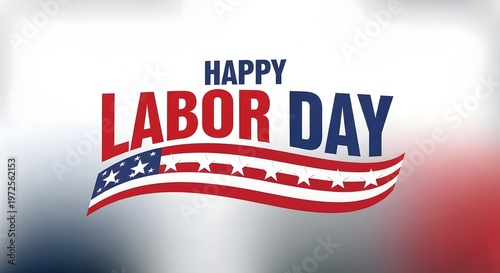 Celebrating labor day with a patriotic ribbon design