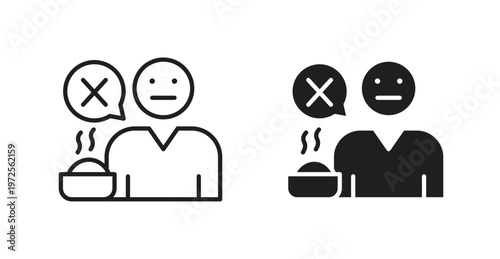 Lack of appsetite icon for web design. icon symbol vector