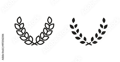 Laurel wreath icon for web design. icon symbol vector