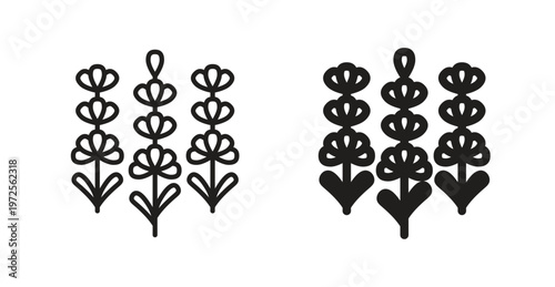 Lavender icon for web design. icon symbol vector