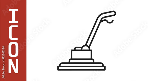 Vector illustration colorful Minimalist Floor Buffer Icon on White Background for Infographic