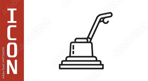 Vector illustration colorful of a floor sander on a white background with red accents