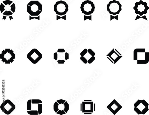 Modern Abstract Badge and Emblem Vector