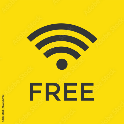 Free wifi zone icon set.  internet spot designation. Wireless connection icon. Network wifi business concept. Radio waves signal
