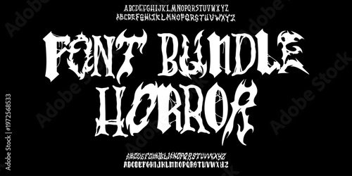 Tableau sur toile Horror Font Bundle: A dark collection of spooky decorative typefaces