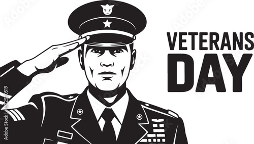 Honoring veterans day a symbolic vector illustration of military respect and gratitude