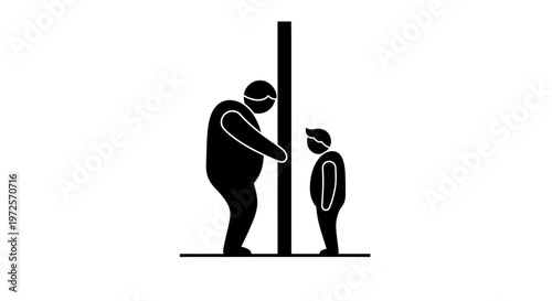 Fat and Thin Body Comparison Concept - Obesity and Fitness Weight Scale Measurement flat vector