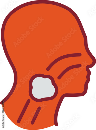Throat Cancer Vector Icon