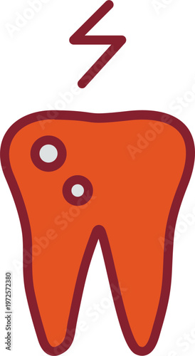 Toothache And Plaque Vector Icon
