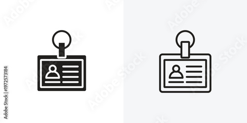 Id badge vectors icons pack for apps and Ui Ux desigs
