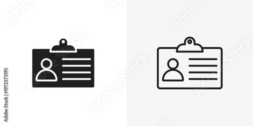 Id badge vectors icons pack for apps and Ui Ux desigs
