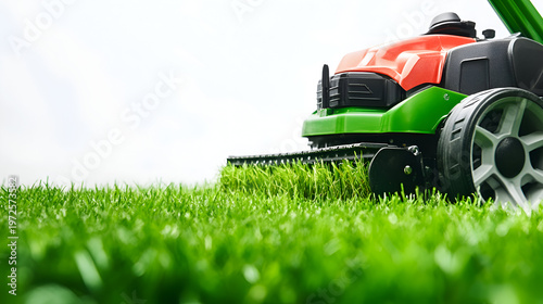 lawn mower on grass