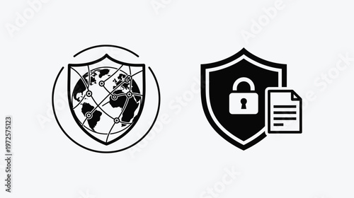 Black silhouette of a construction cement mixer placed next to a raised fist of power symbol.