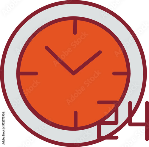 24 hours Vector Icon