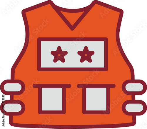 Police Vest Vector Icon