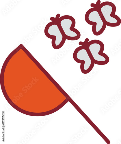 Butterfly Catcher Vector Icon