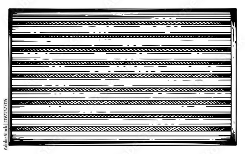 Horizontal striped texture with parallel lines in vintage hand drawn engraving style