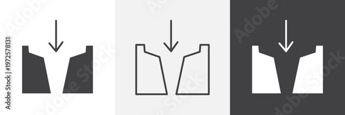 Gap icon element for design projects and web designs