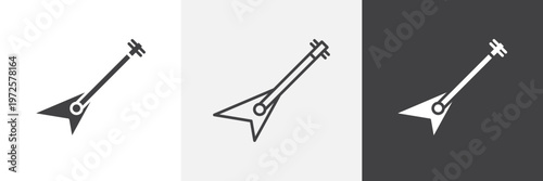 Guitar icon element for design projects and web designs