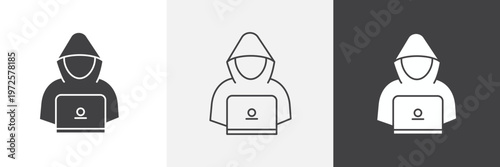 Hacker icon element for design projects and web designs