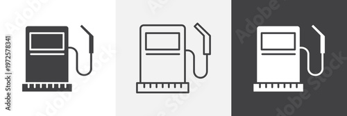 hydrogen fuel pump icon element for design projects and web designs