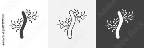 Human artery icon element for design projects and web designs